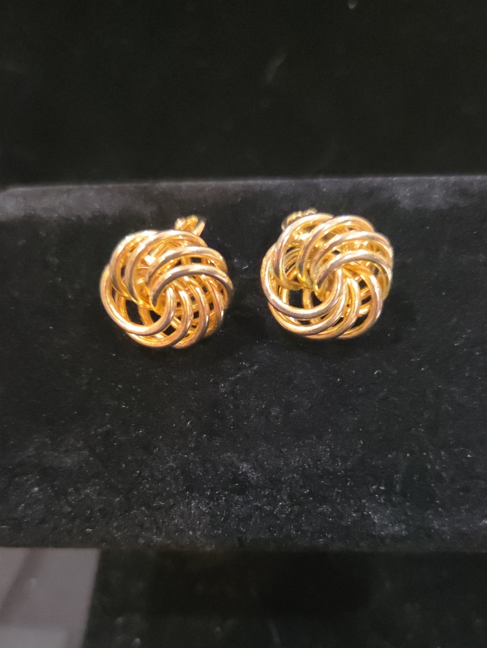 GOLDTONE KNOT CLIP EARRINGS